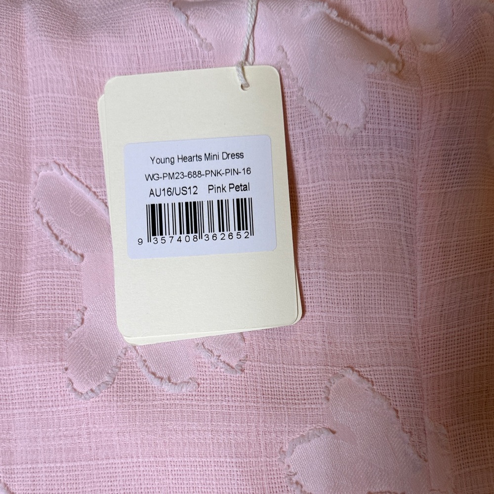 Pink Strapless Dress with Ruffle Hem - Picture 4 of 6